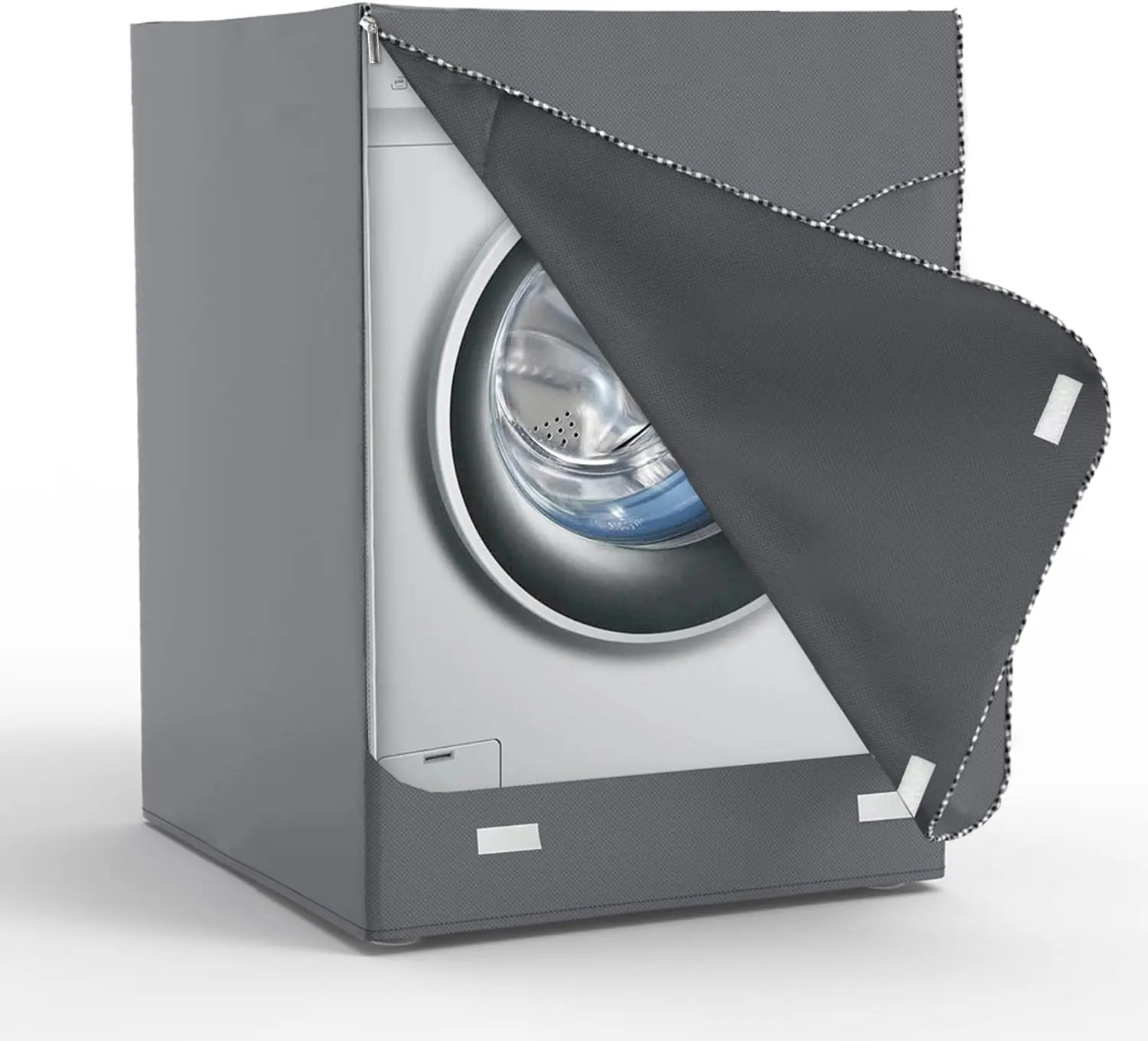Washer/Dryer Cover for Front Load, Washing Machine Cover ,  and Anti-UV, Heavy Duty Oxford Washer Covers for Outside, 27"W x 33"D x 39"H -Gray