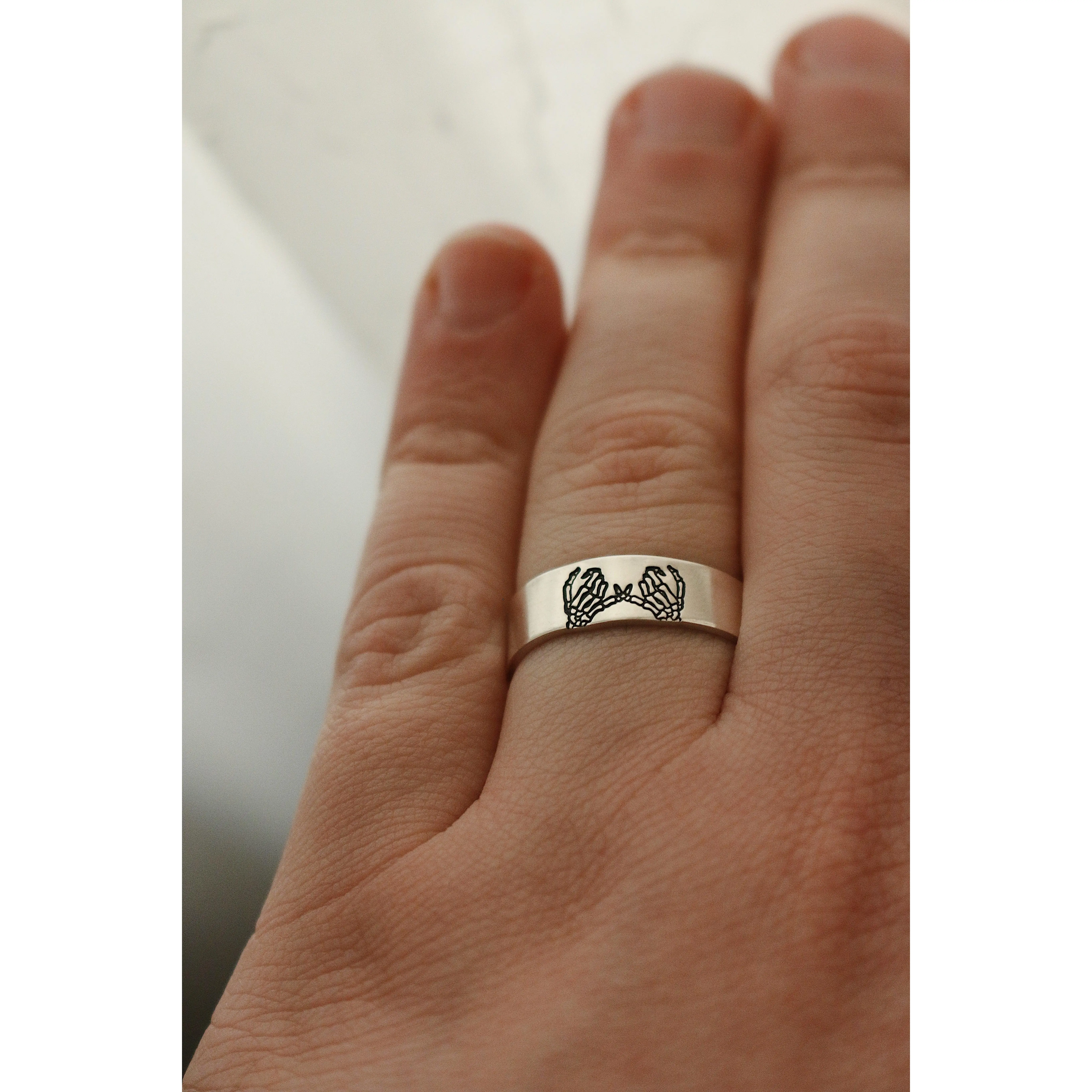 Double Skeleton Pinky Promise Ring