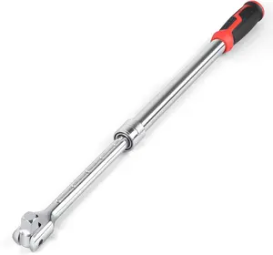 Breaker Bar, 1/2-Inch Drive Extendable Breaker Bar Flex Handle Length Adjustment 17 inches to 22-1/2 inches