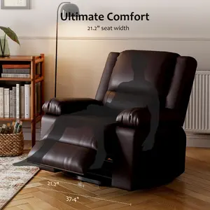 PU Leather Power Lift Recliner Chair with Heat & Massage, 400LBS Heavy Duty Electric Lift Chair for Elderly, Adjustable Recliner, Ideal Gift for Senior Parents, Coffee Brown