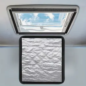 16 x 16 RV Reflective Ventilation Mask with Foil Surface - Foldable Heat Shield for RV, Camper, and Trailer Roof Vents to Control Heat and Temperature | Foil