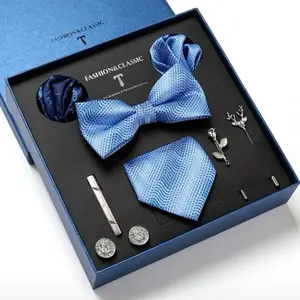 Men’s Luxury Bow Tie Set 6PCS Classic Wedding & Business Menswear Set