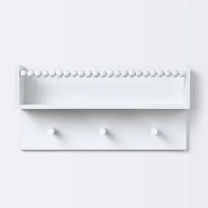 Cloud Island Modern Wall Mounted Shelf Decorative Kids 1PC Storage White Hook