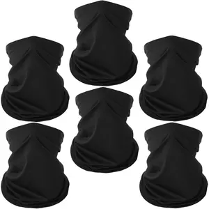 6 Pack Neck Gaiter Face Mask Sun Protection Balaclava Bandana Breathable Windproof Headwear for Men and Women Outdoor Sports