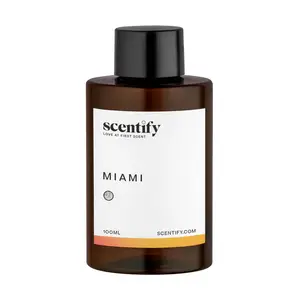Scentify Miami Aroma Oil Refill Scent for Oil Diffusers - Creamy, Cashmere, Sandalwood, Musk Scents - Luxurious Relaxing Aromatherapy Diffuser Fragrance