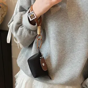 Mini Wallet for Women, Detachable Nylon Wrist Strap Coin Purse, Zipper Closure, Decorative Bag, Christmas Gift, Affordable New Year Gifts