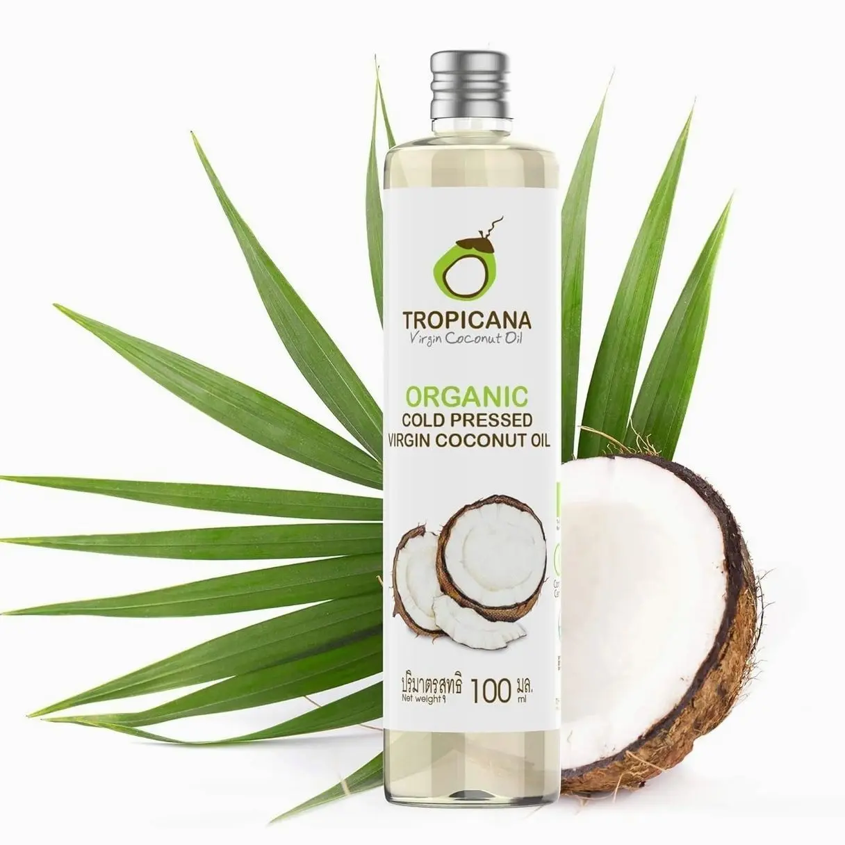 Tropicana Virgin Coconut Oil Organic Cold-Pressed Virgin Coconut Oil 100 ml 3.38 fl. oz