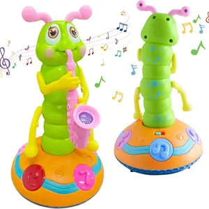 Cute Caterpillar Design Music Toy, 1 Box Electric Caterpillar Twisting Music Toy, Educational Musical Toy for Kids, Birthday Gift, Musical Light Up