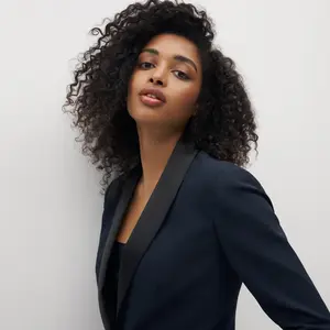 Women's Navy Tuxedo Jacket