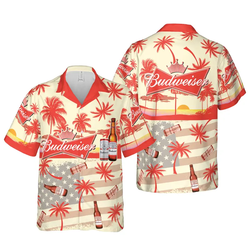 Budweiser Summer Hawaiian Shirt Beer Aloha Shirt For Men Women, Beer Fan Gift