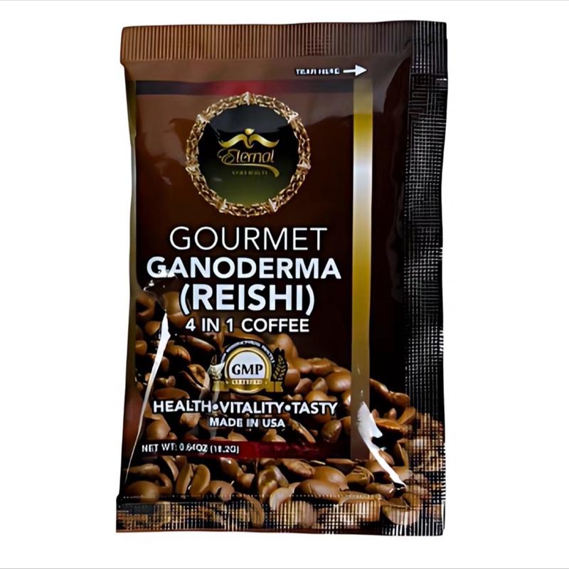 Eternal Spirit Gourmet Ganoderma Reishi 4-in-1 Coffee Latte - 15 Sachets Bean Beverage Made with Ganoderma Health Benefits US Made