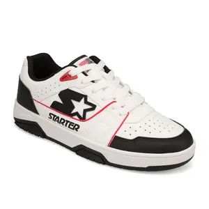 Starter Mens Fast Break Low Genuine Leather Sneaker