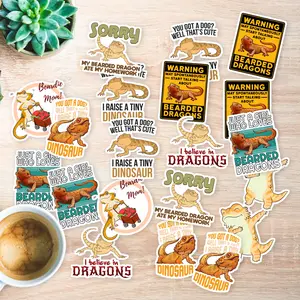 Stickers Pack 20 Pcs Love Skateboard Luggage Bearded Colorful Dragons Guitar Bike Laptop Bumper Waterproof Aesthetic Vinyl Car Water Bottle