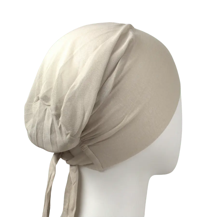 Tie Back Airy Mesh Hijab Caps - Everyday Neutral