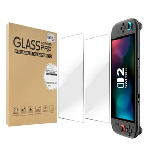 Tempered Glass Screen Protector for Nintendo Switch 2 (2025 8-Inch), 2-Pack 9H Hardness HD Clear Film, Anti-Fingerprint Waterproof Scratch Resistant Protective Glass for New Switch 2 Console