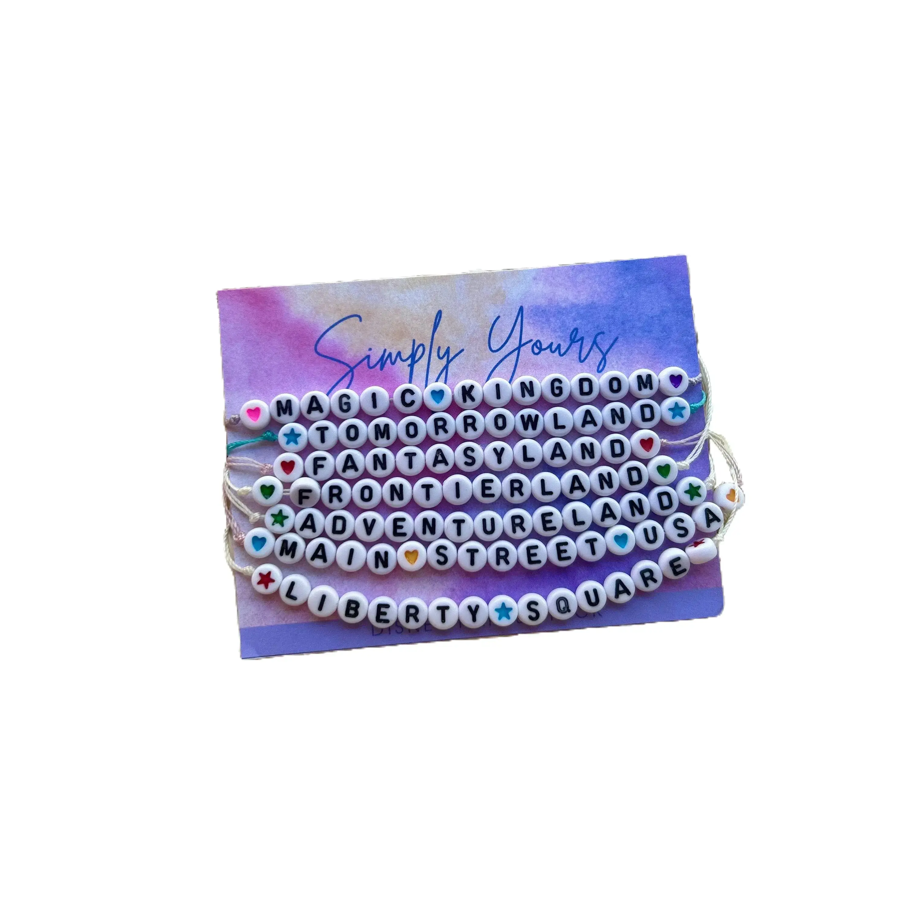 Simply Yours Magic Inspired Customizable Beaded Bracelet Stack Disney Parks Inspired Sliding Adjustable Closure Handmade Jewelry