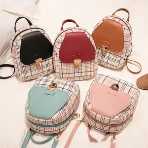 Plaid Mini Portable Lightweight Backpack, College Sweet Girl Style, Fits Phone & Keys, Metal Lock Buckle, Perfect for Christmas, Halloween, Birthday Gifts