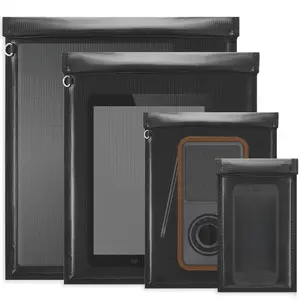 4-Pack Faraday Signal Blocking Bag, EMP Electromagnetic Pulse Protection Cage, Anti-relay Theft For Car Key Fobs & Anti-tracking Shield For Phones, Tablets, Digital Devices, Signal Isolation Storage Pouch For Radio Equipment & Documents