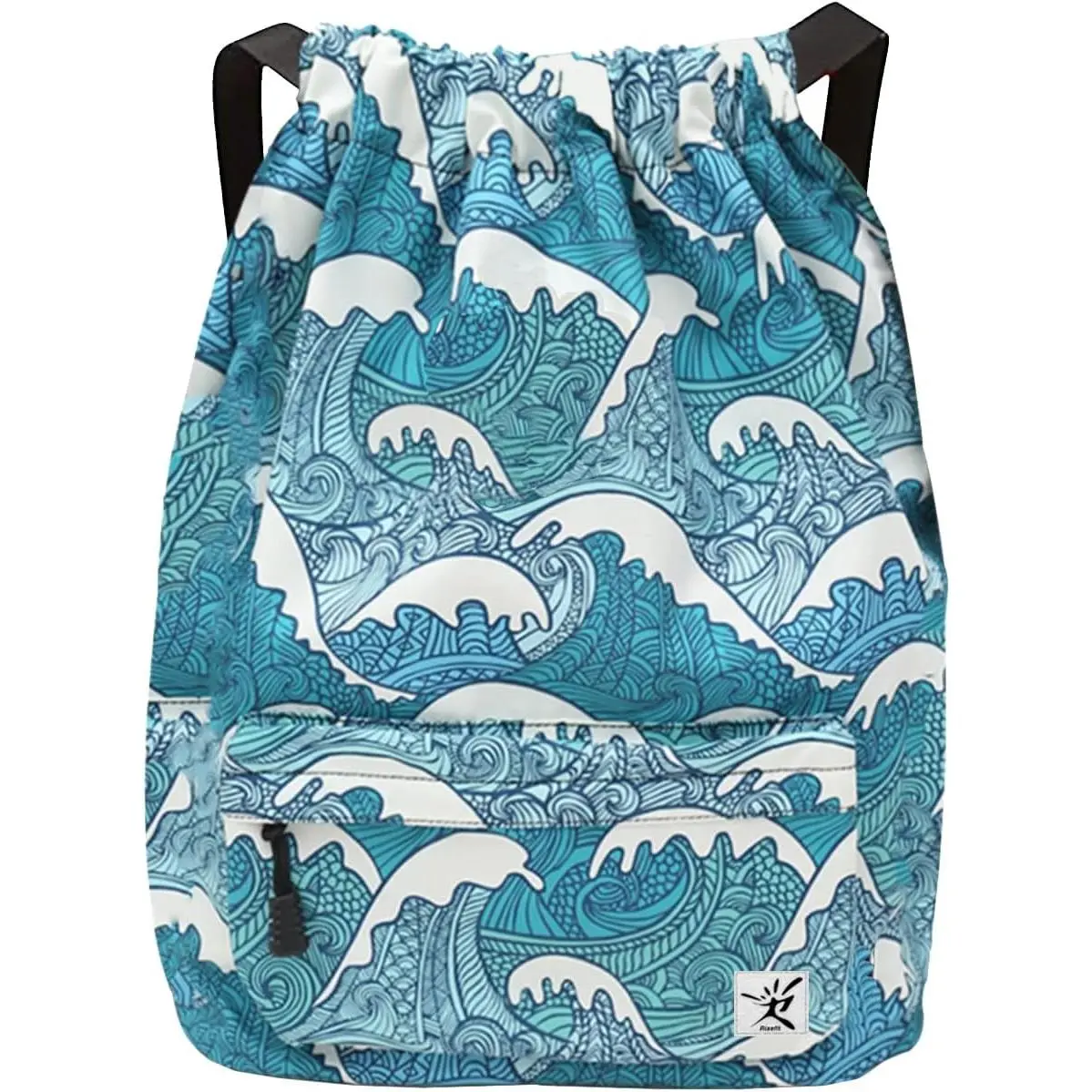 Waterproof Drawstring Bag with Adjustable Wide Shoulder Straps - Water Resistant Sackpack for Camping, Day Trips, Gym Use, Storing Clothes (For Men, Women), Beach, Jogging
