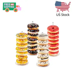 4PCS Acrylic Donut Display Stand Tower - Dessert Table Holder