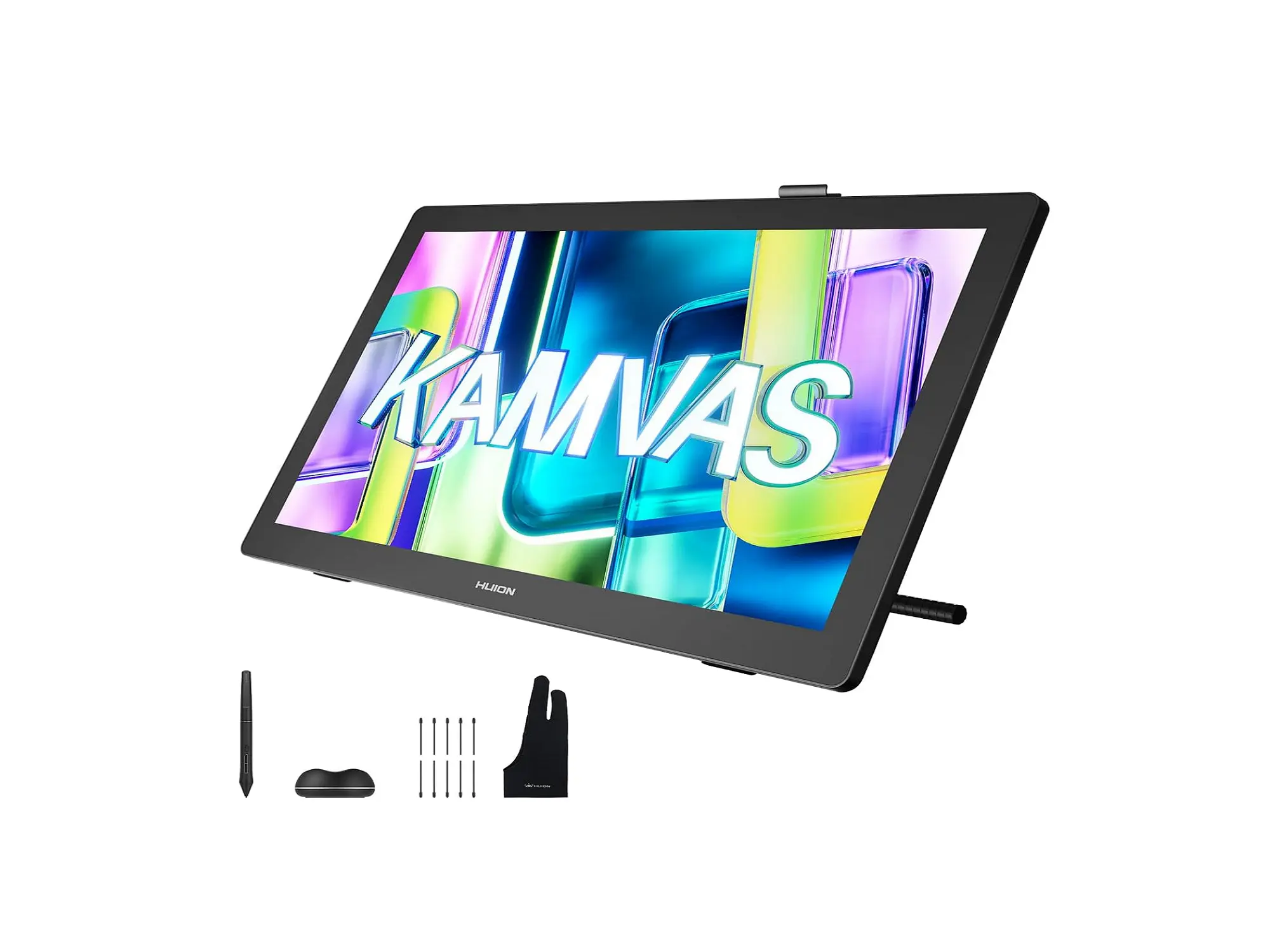 HUION Kamvas 22 (Gen 3) 21.5in Adjustable 2.5K 90Hz Writing Tablet with Screen, Stylus PenTech 4.0, E<1.2 Color Accuracy, Canvas Glass 2.0, Ambient Lighting, Cable – Ideal Digital Art, Design Device