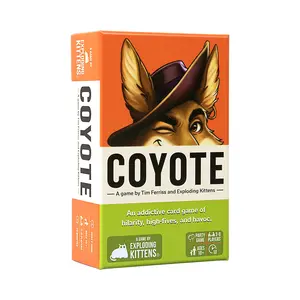 Tim Ferriss Exploding Kittens Coyote Party Game, 10 Minutes, Ages 10+, 3-8 Players