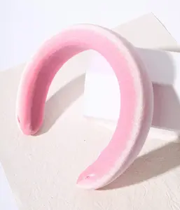 Candy Pop Pink Velvet Padded Blair Headband