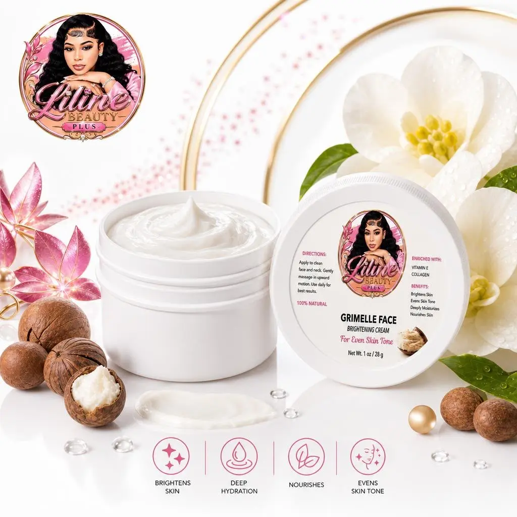 Liline Beauty Plus1 Grimelle 2x Face Cream, 1oz Body Moisturizer for Skin Hydration