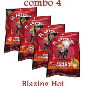 Blazing Hot El Ranchito Crunchy Beef Jerky Net Wt. 2 oz
