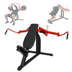 Commercial Incline Chest Fly & Rear Delt Machine - Upper Body Strength Trainer with Red Arms & Black Seat for Gym Use - Dual Function Fitness Equipment