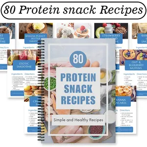 Protein Recipe Guide Notebook, 80 Easy Healthy Recipes, Beginner Friendly, Nutrient Rich Ingredients, Step-By-Step Instructions, Diet Planning