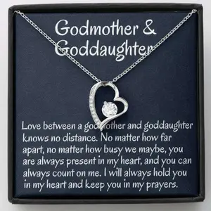 Goddaughter Necklace, Godmother & Goddaughter Gift Necklace, Necklace Gift For Baptism, Confirmation, Graduation Birthday 366, Beautiful Necklace for Daughter - Perfect Gift for Birthdays, Holidays, or Special Occasions