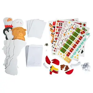 Crafts & Sewing Diamond Press Holiday Shaped Character Cards - Set of 24