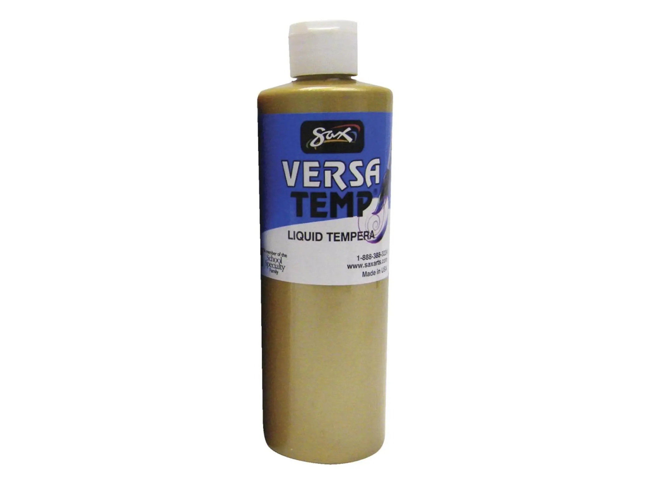Sax 1 Pint Versatemp Heavy-Bodied Tempera Paint, Metallic Gold