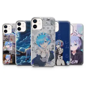 Re Zero Ram Rem Transparent Phone Cases For iPhone 17 16 15 14 13 12 11 Promax Pro Max Plus Air And SS Galaxy S26 S25 S24 S23 S22 Shockproof Protective Soft TPU Cover Best Gifts of Christmas Halloween Birthday Valentine