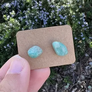 Amazonite crystal chip earrings
