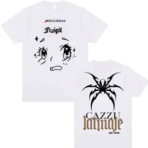 Singer CAZZU Latinaje Album 2026 Graphic T Shirts Men Women Clothing Harajuku Vintage T-shirt Casual Cotton Short Sleeve T Shirt FIB
