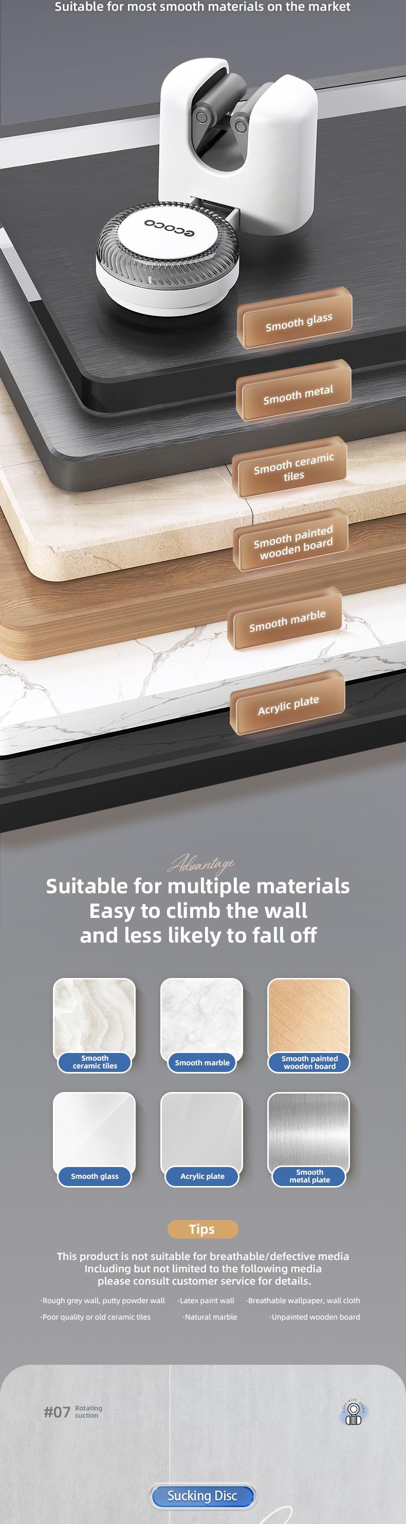 RENEMOS Suction Cup Mop Rack - Versatile Cleaning Tool Organizer for Utility Room & Shower - Non-Slip Grip - Waterproof & Reusable Wall Hanger - Secure Storage for Mop, Broom & Swiffer