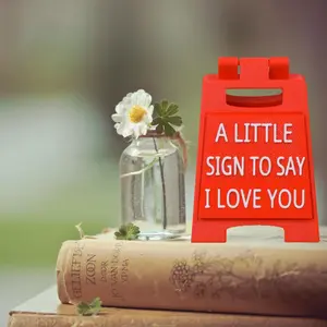 Mini Sign Valentine's Decoration Anniversary Present - Valentines Day Romantic I Love You Sign - Fun Boyfriend - Cute Birthday, Christmas, Wedding Gift for Girlfriend, Wife, Fiancee