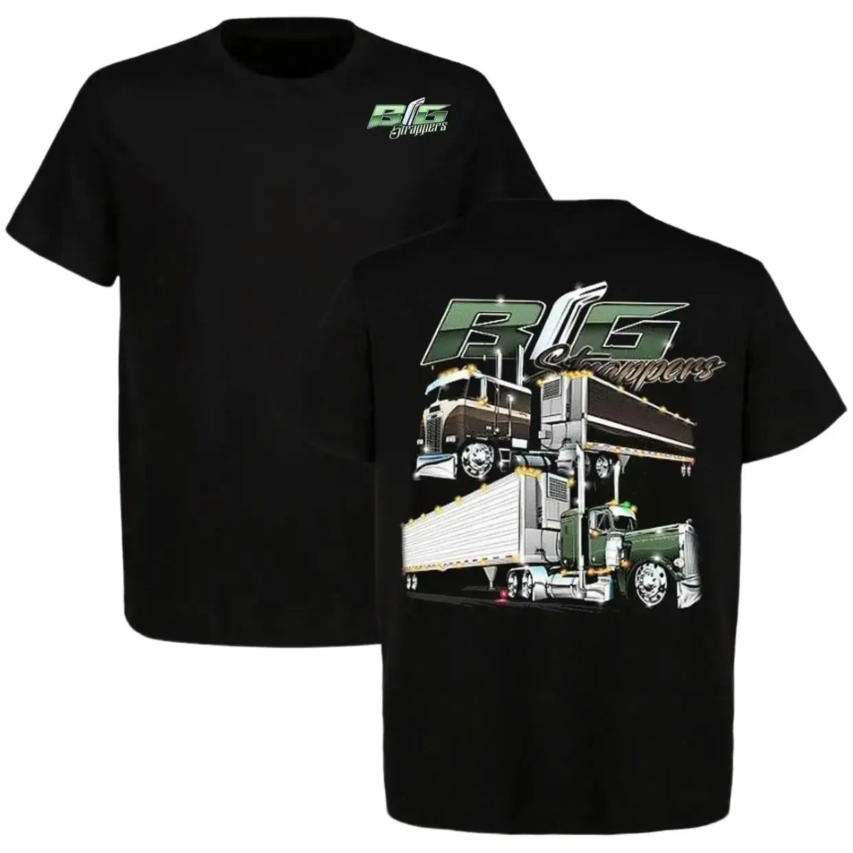 Strappers Semi Truck T-Shirt, American Trucker Graphic Tee, Trucking Style Apparel, Gift For Truck Drivers, Truckers, Him Or Dad