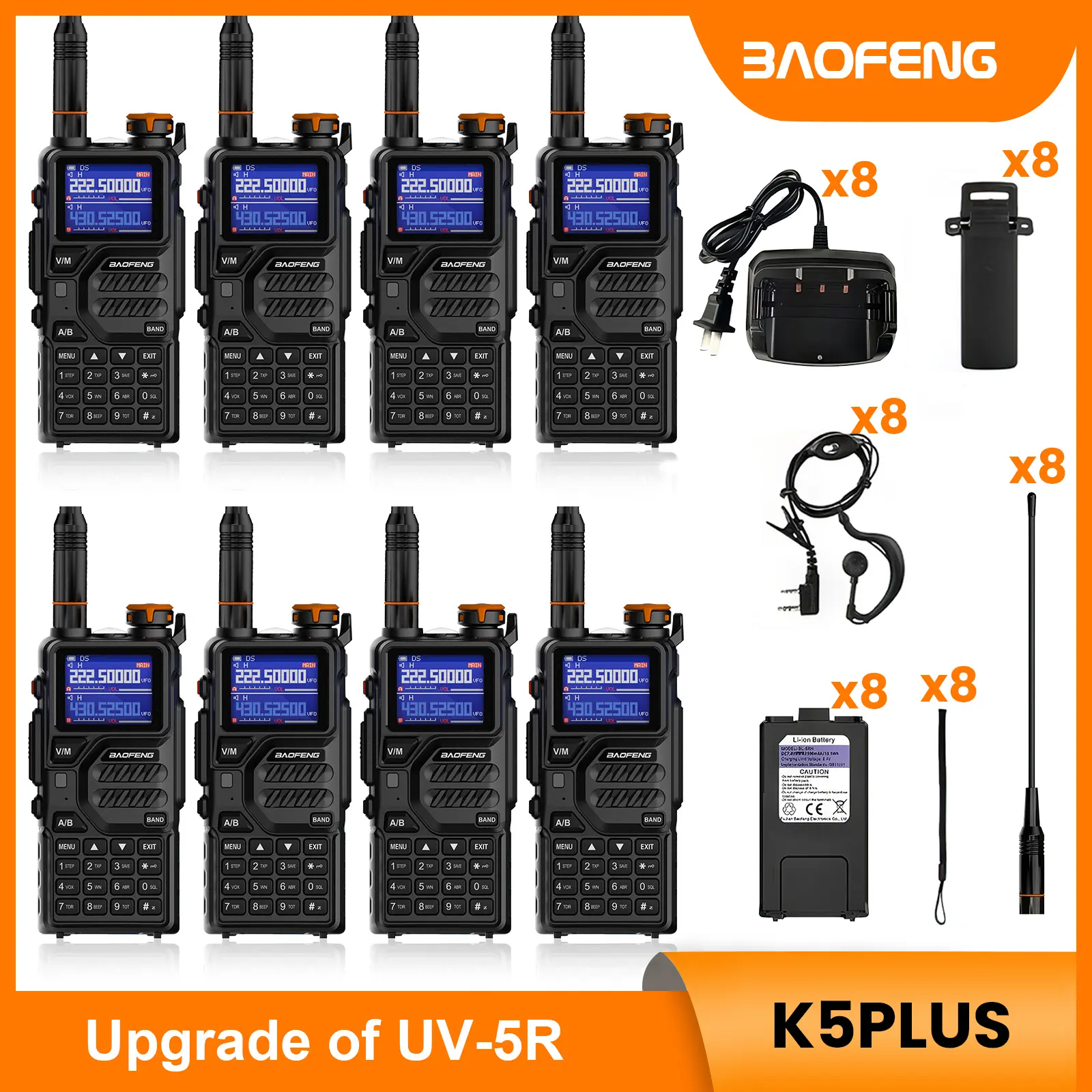 8 Pack with Cradle Charger