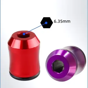 K7 Strong Magnetic Screw Ring Set, 2 Pieces 1/4 Inch Universal Magnetic Screwdriver Bits for Hex Keys & Electric Drill Accessories