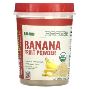 BareOrganics Organic Banana Fruit Powder, 12 oz (340 g)