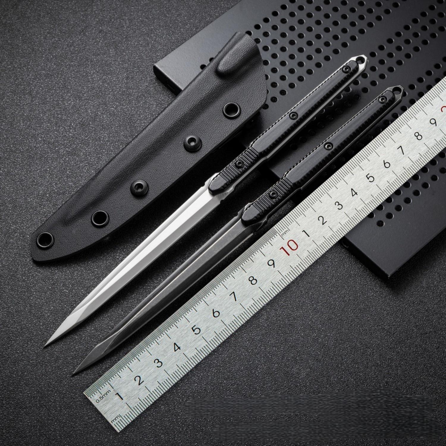 GZGY  Ice Pick Knife with K-Sheath  Kitchen & Ice Breaking Tool, Multi-Purpose Outdoor Knife, Stainless Steel Blade with Safe Sheath, Perfect for Camping, Fishing, Hiking, Kitchen & Gift for Men