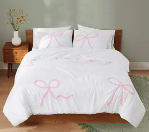 Truly Soft Textured Bow 3-Piece King ComforterSet