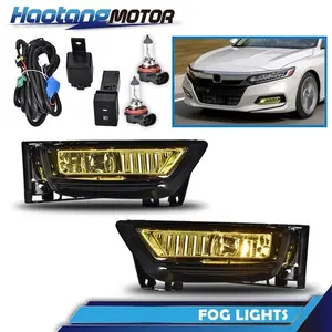 CROSSDESIGN Bumper Fog Driving Lights w/ Switch Bulbs Fit For 2013-2015 Honda Accord Sedan