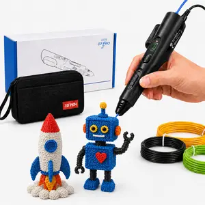 Professional 3D Pen Kit with Preset Temperature, LCD Screen and Stepless Speed, 1.75mm PLA ABS 3D Printing Pen for DIY Crafts, Model Making, Focused Screen-Free Creative Time, Birthdays, Holidays and Thoughtful Gifts