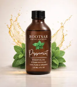 Peppermint Essential Oil 4 fl oz (118 mL) | 100% Pure Aromatherapy Oil for Diffuser, Home Fragrance, DIY Spray, Shower Steamers & Self-Care | Rootsar