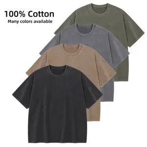 Men’s Oversized Vintage Washed Cotton T-Shirt, Loose Fit Crewneck Tee, Timeless Casual Streetwear Shirt, Easy-to-Match Short Sleeve Top