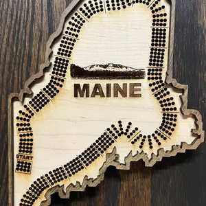 State of Maine Cribbage Board